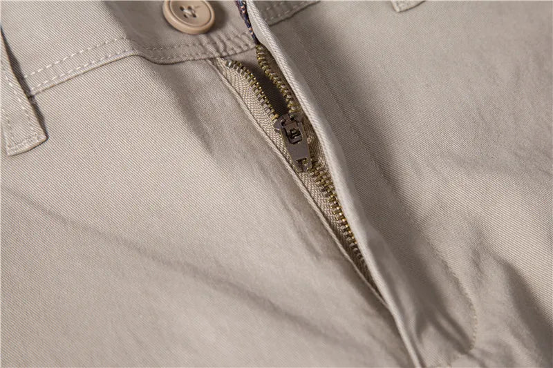Casual Cotton Men Trousers Solid Color Slim Fit Men's Pants New Spring Autumn High Quality Classic Business Pants Men