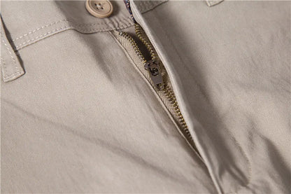 Casual Cotton Men Trousers Solid Color Slim Fit Men's Pants New Spring Autumn High Quality Classic Business Pants Men