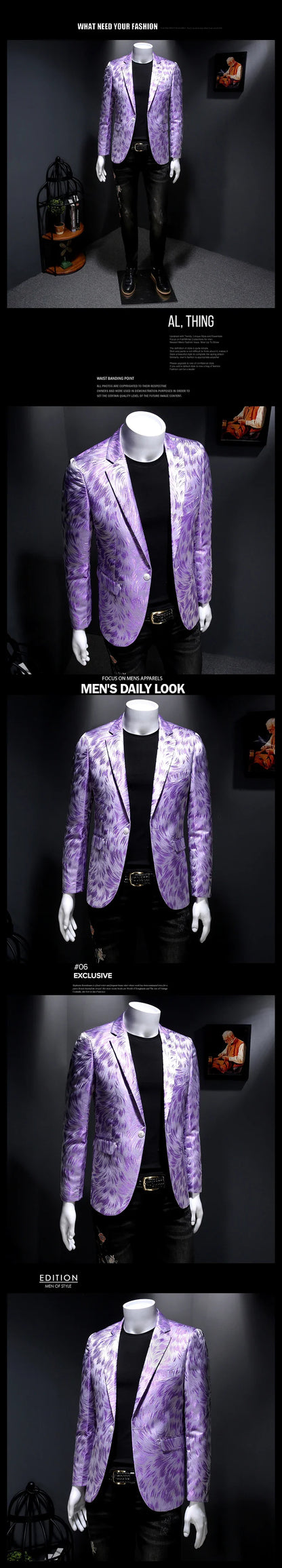 Spring Luxury Embroidery Men Blazers New Men Gold Yarn Casual Suit Jacket Stage Dress High Quality Wedding Business Bleazer Man