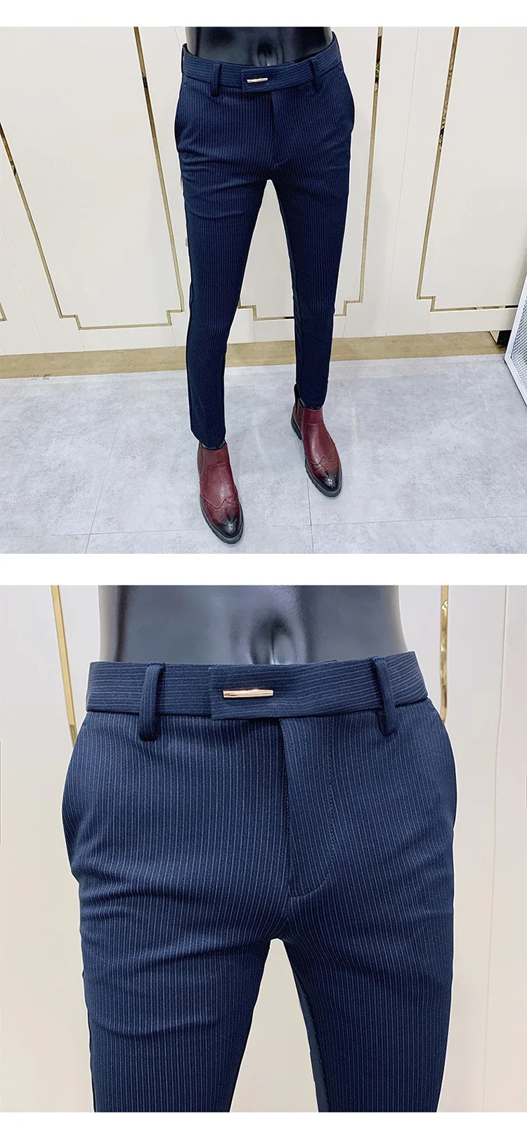 Men Suit Pants Formal Trousers Stretch Slim Pantalone Hombre Calça Masculina Solid Color Casual Dress Pants Fashion Men Clothing