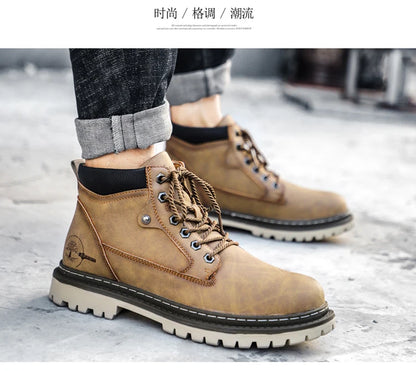 Brand Men Super Warm Snow Boots Winter Men's Ankle Boots Waterproof Short Boots Outdoor Sneakers Autumn Men's Motorcycle Boots