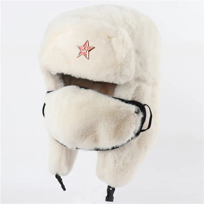 Army Military Soviet CCCP Ushanka Men&Women Winter Earflap Bomber Hat Warm Faux Fur Windproof Thermal hat Snow ski Caps