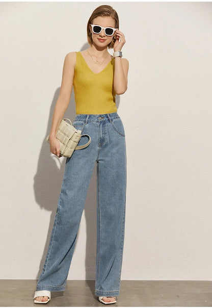 Minimalism Summer New Women's Camisole Tops Office Lady Solid V-neck Sexy Slim Vest Girls Tank Streetwear Tops 12321058