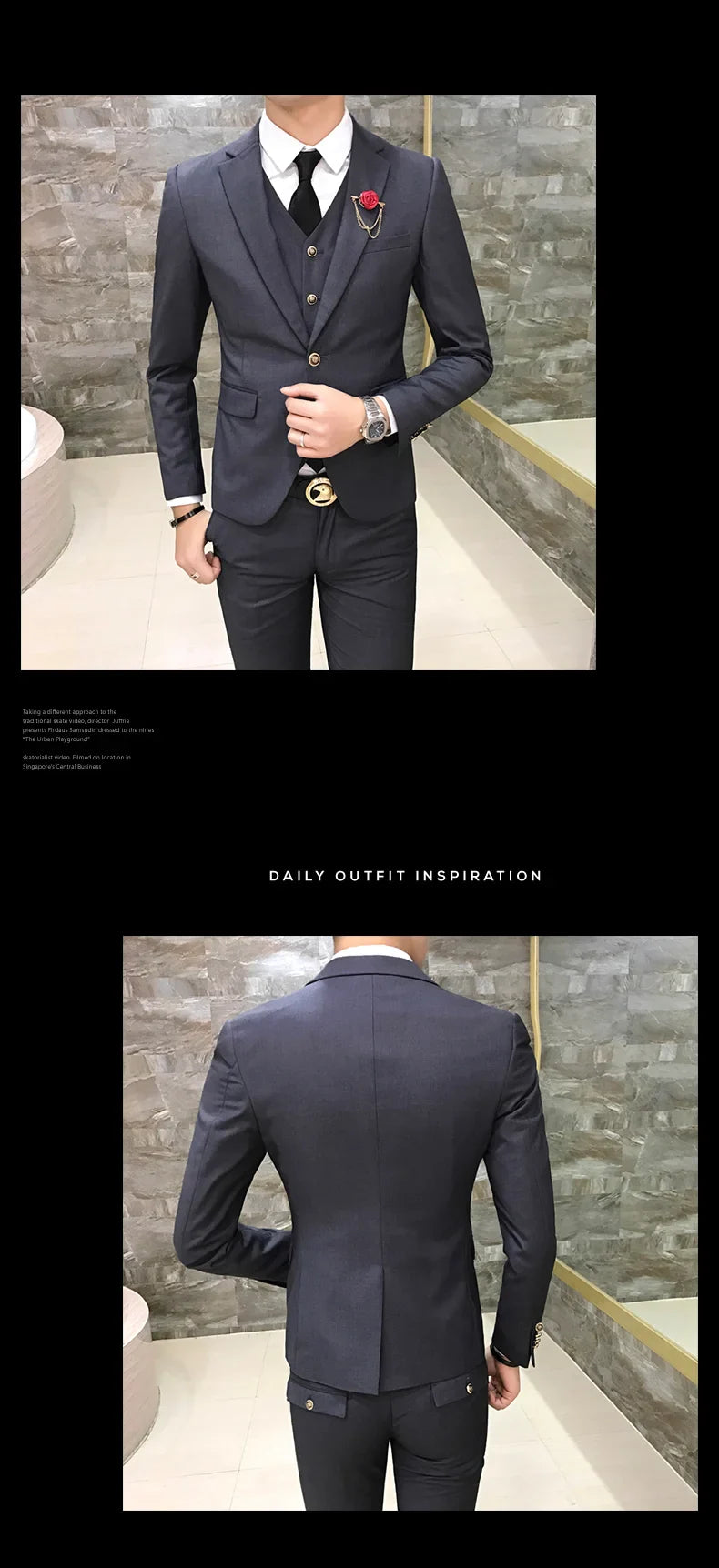 Men's Suits High Quality Wedding Groom Tuxedos Single Button Slim Fit Business Prom Dress Men's Formal Dress Suits