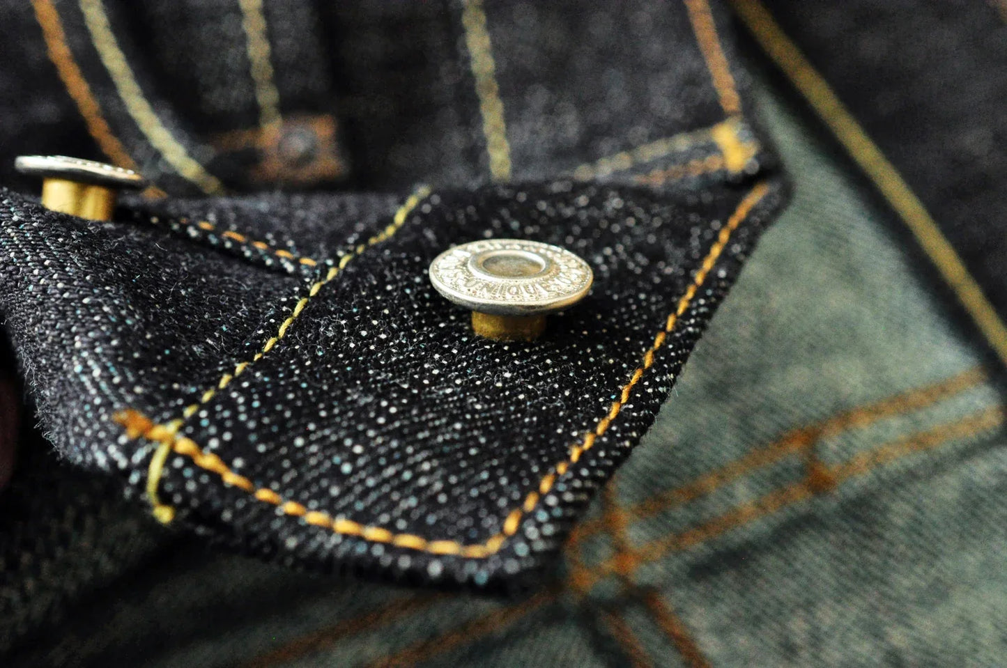 308XX-BO-Wind Jeans for Men Furinkazan Selvedge raw denim Jeans Mens Jeans 66 MODE Fit 16.8 OZ Silver-plated Buttons