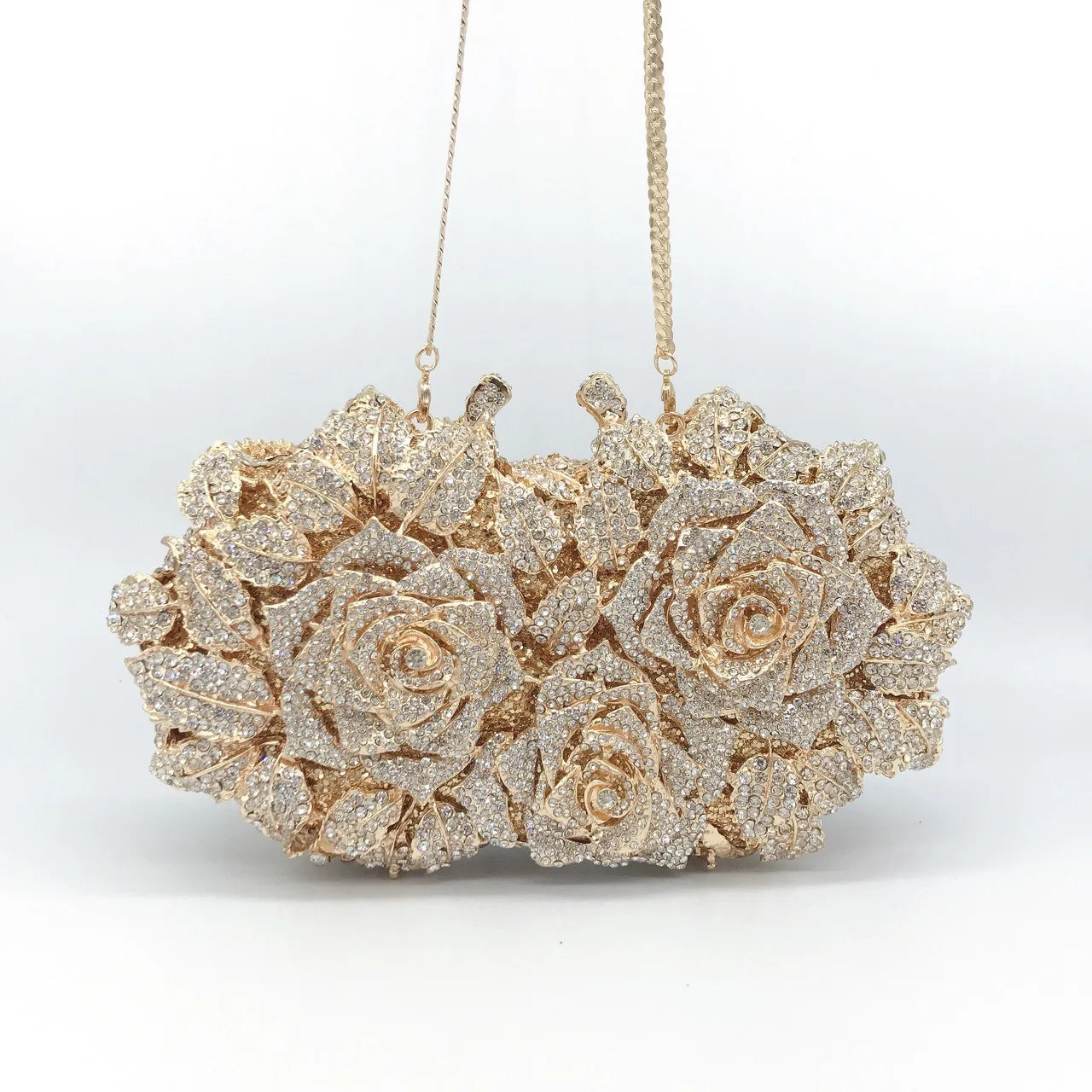 Golden Silver Color Stones Money Clutch Bag Women Crystal Clutches Bridal Handbags Wedding Party Cocktail Minaudiere Bag Purse