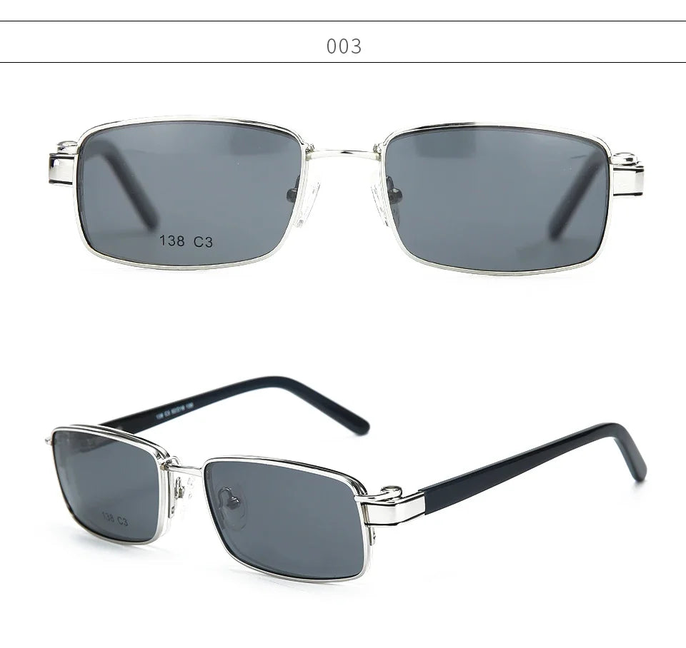 Steampunk Clip On Metal Rectangle Sun Glasses Women Retro Flip 2 In 1 Magnet Men Designer Polarized Shades Sunglasses