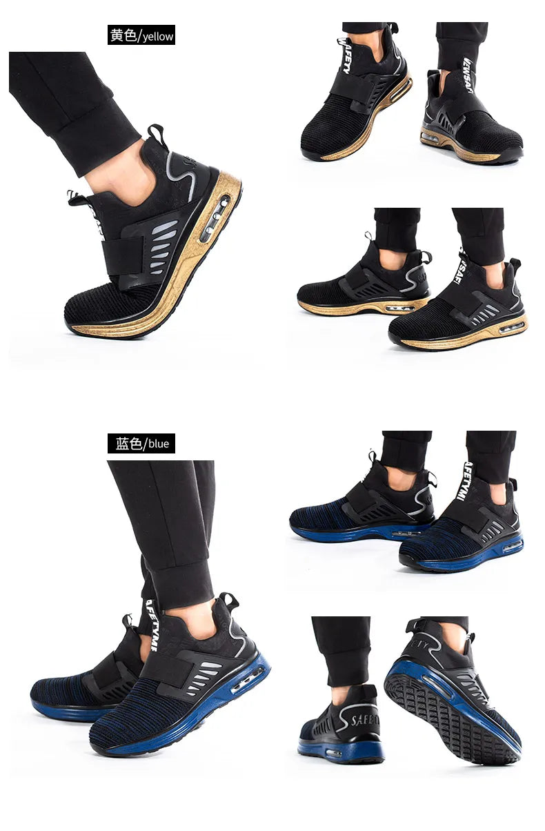 Industrial Safety Shoes With Steel Toe Cap Indestructible Cushion Work Shoes For Men Protective Security Boots Women Footwear