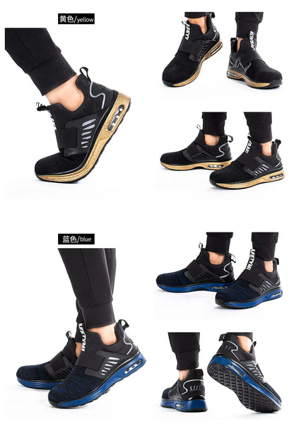 Industrial Safety Shoes With Steel Toe Cap Indestructible Cushion Work Shoes For Men Protective Security Boots Women Footwear
