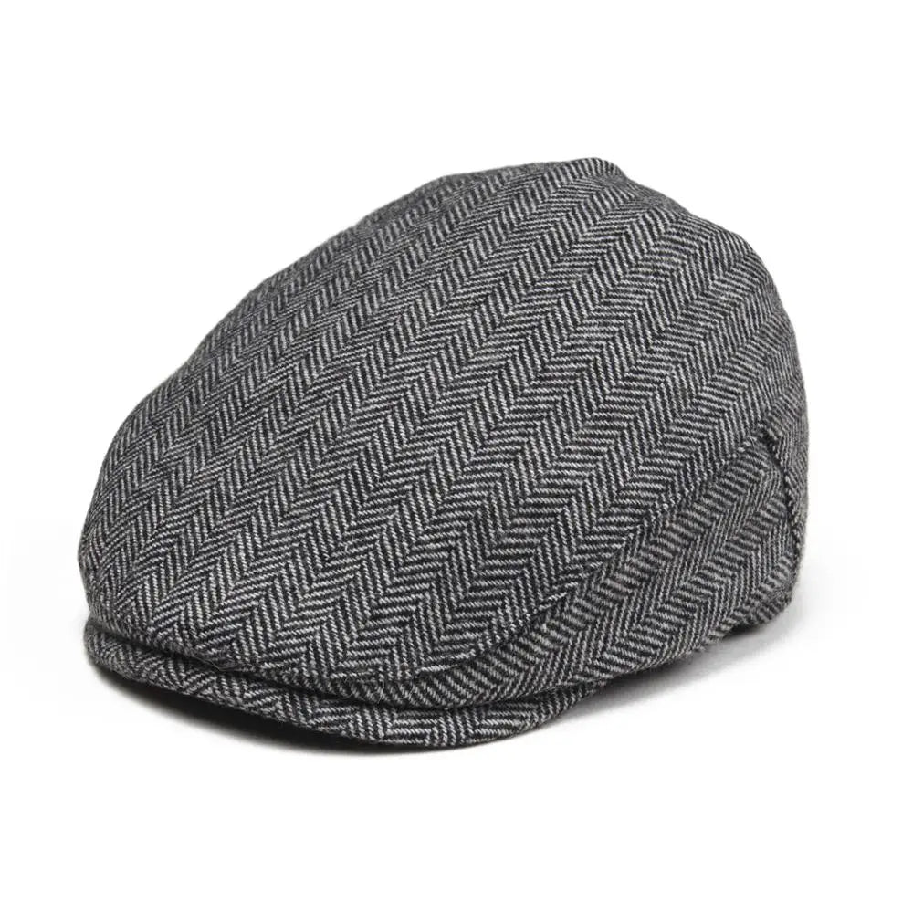 Kids Flat Caps Herringbone Woolen Tweed Small Size Boy Girl Newsboy Caps Infant Toddler Youth Beret Hat for Children