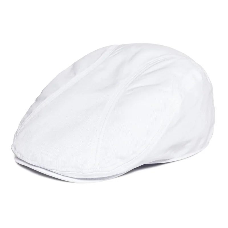 Men's 100% Cotton Newsboy Caps High Quality Classic Flat Cap Gatsby Ivy Golf Cabbies Hat for Male Trucker Driver Hats