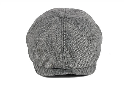 NEW Newsboy Cap Men Spring Summer Octagonal Hat For Male British Herringbone Flat Caps Retro Eight Blade Hats Breathable