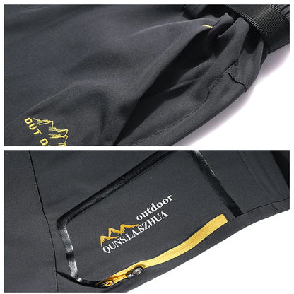 Men's Camping Hiking Pants Trekking Stretch Summer Quick Dry UV-Proof Outdoor Travel Trousers Detachable into Shorts