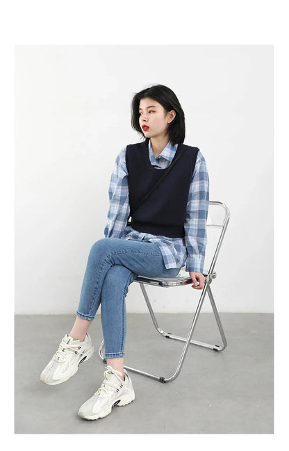 Women Jeans Retro High Waist Stretch Pencil Denim Pants Elastic for Woman Female Trousers Autumn Winter Ladies