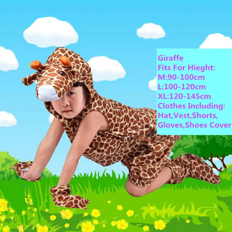 Cute Multiple Animal Costume Children Kids Boys Girls Summer Short Cosplay Costumes  Carnival Party Dress Halloween