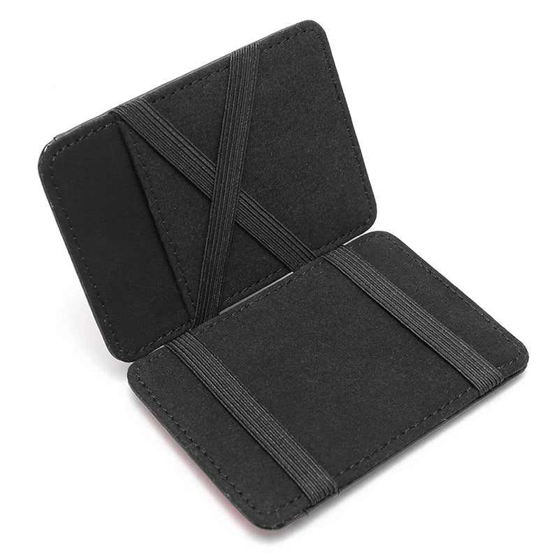 Ultra Thin Men's  PU Leather Mini Small Magic Wallet Money Cash Card Holder Purse  Money Case for Men Women Business Slim 2023