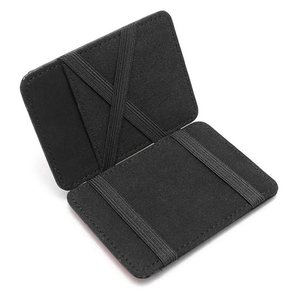 Ultra Thin Men's  PU Leather Mini Small Magic Wallet Money Cash Card Holder Purse  Money Case for Men Women Business Slim 2023