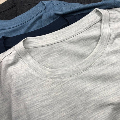 Superfine Merino Wool T shirt Men Base Layer Merino Shirt Wicking Breathable Quick Dry Anti-Odor No-itch Big USA Size