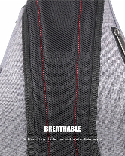 Men One Shoulder Backpack Women Sling Bag Crossbody USB Boys Cycling Sports Travel Versatile Fashion Bag Student School