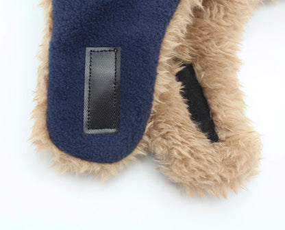 Toddler Boys Kids Fleece Trapper Sherpa Lined Windproof Winter Russian Hat with Large Flaps Warm Ski Hat