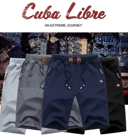 2024 New Men's Shorts Summer Breeches Cotton Casual Sweat Bermudas Men Black Homme Classic Brand Clothing Beach Shorts Male