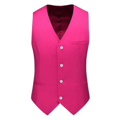 Royal Blue Vest Waistcoat Men's Brand New Slim-Fit V Neck Dress Vests Mens Formal Business Wedding Tuxedo Chaleco Hombre 6xl