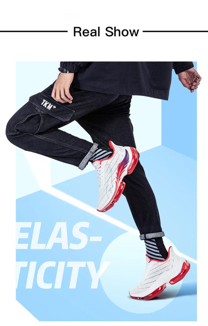 Men's Running Shoes Air Cushion Sneakers Breathable Mesh Outdoor Athletic Height Increase Walking Shoes Size EU 35-47