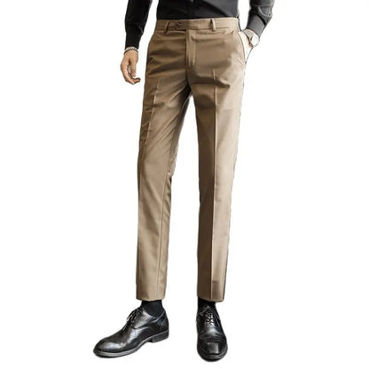 Men's Blue Suit Pants, Red Elegant Man Office Work Pant, Green and Purple Casual Trousers Men 17 Colors Pantalones Hombre