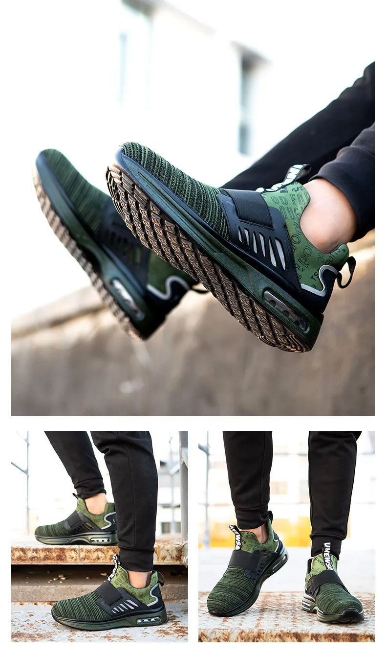 Industrial Safety Shoes With Steel Toe Cap Indestructible Cushion Work Shoes For Men Protective Security Boots Women Footwear