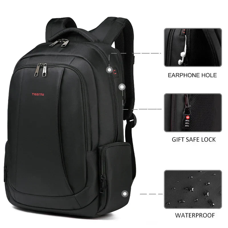 Waterproof Nylon Backpack Female Men's Backpack For 15.6 Laptop Notebook Bag Mochilas School Backpacks Bag Male Knapsack