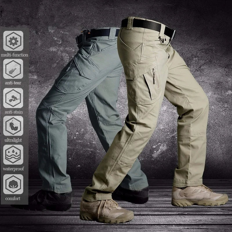 2024 New Mens Casual Tactical Pants Multiple Pocket Elasticity Outdoor Quick Dry Tacitcal Trousers Men Slim Fat Cargo Pant 5XL