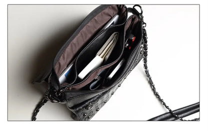 England Style Skull Women Crossbody Bag Leather Small Skull Shoulder Bag Chain Luxury Clutch Women Bags Designer Drop