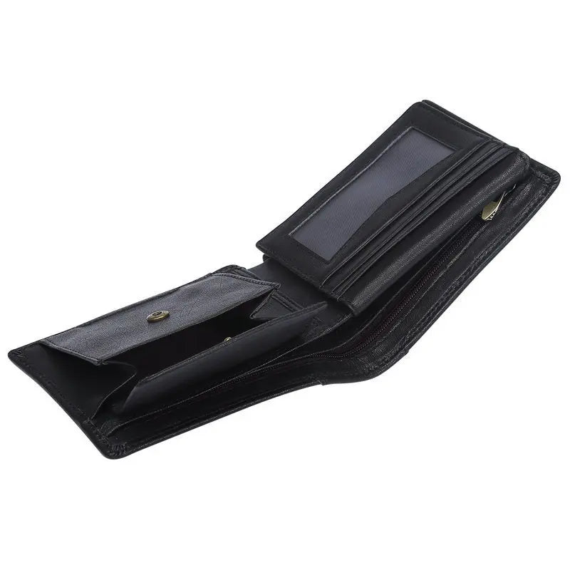 Cow Leather Men Wallets with Coin Pocket Vintage Male Purse RFID Blocking Genuine Leather Men Wallet with Card Holders