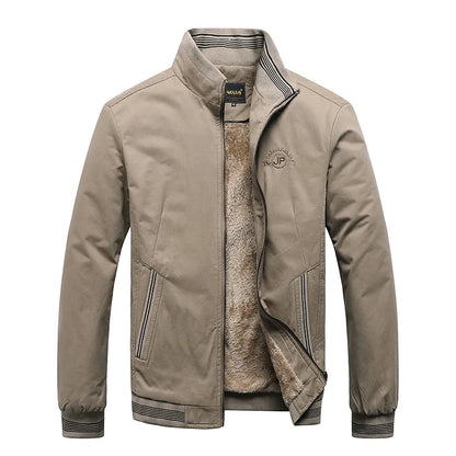 2025 Autumn Men Jackets 100% Cotton Chaqueta Casual Solid Fashion Vintage Warm Vestes Coats High Quality M-5XL Winter Jacket Men