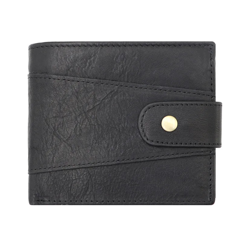 Portefeuille Homme RFID Vintage Cuir Véritable Portefeuilles Homme Porte-cartes Porte-monnaie Sac à main Portefeuille Homme