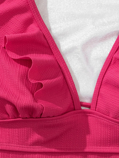 2023 One Piece Swimsuit Women Ruffle Swimwear Push Up Monokini Bodysuit Swimsuit Female Bathing Suit Summer Beach Wear