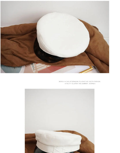 Winter caps women newsboy caps Thick warm  letter embroidery wool cap  S M L plaid patchwork militray caps