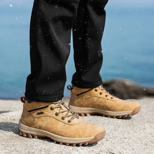 Winter Waterproof Men Boots Plush Super Warm Snow Boots for Men Sneakers Big Size 48 Men Ankle Boots Outdoor Shoes Botas Hombre