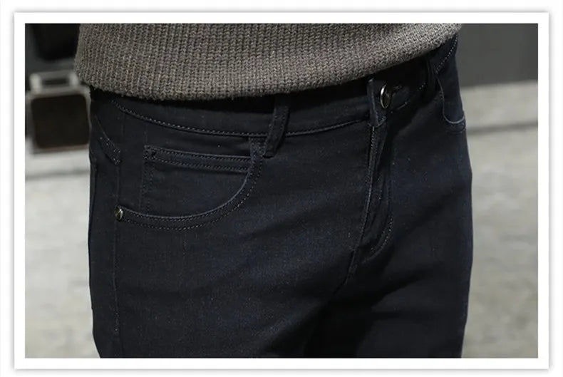 2026 autumn Slim Fit men Jeans Black Classic Fashion Denim Skinny Jeans Male spring men's casual High Quality Trousers