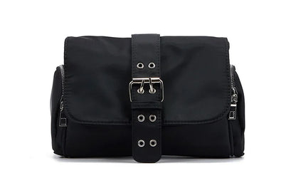 Nylon Women Shoulder Crossbody Bag Black Fashion Rivet Axillary Bags Brand Design Ladies Female Handbag Small Black Bolsa Femini