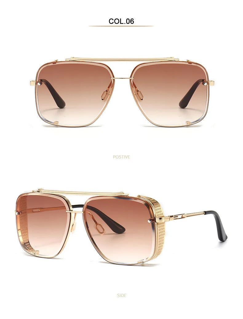 New Punk Sunglasses For Men Fashion Square Vintage Steampunk Glasses Luxury Oculos De Sol Masculino Luxe Lunette De Soleil Homme