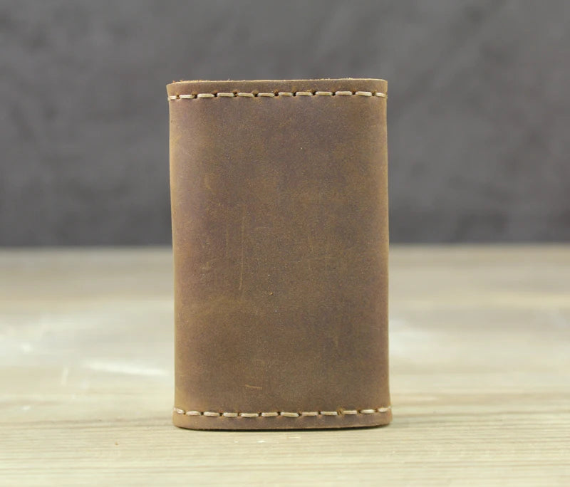 Handmade Vintage Genuine Leather Key Holder Men keyChain Cover Leather Key Wallet Men key case bag Women Key Organizer