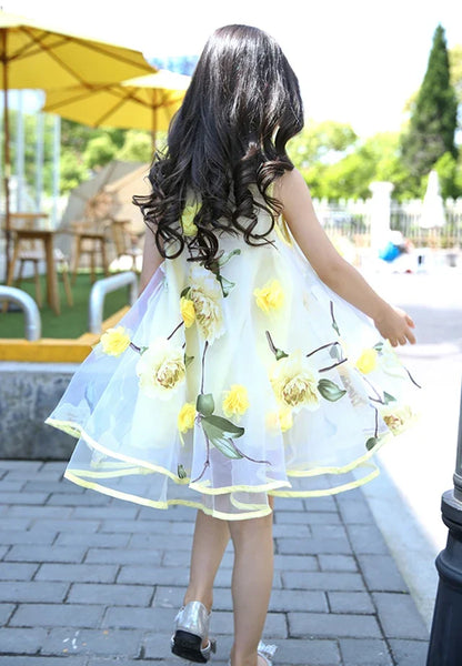 Summer Girls Flower Dress Kids Girl Beach Dresses Chiffon Kids Dresses Floral Teenager Girls Clothes 6 8 10 12 14 Year