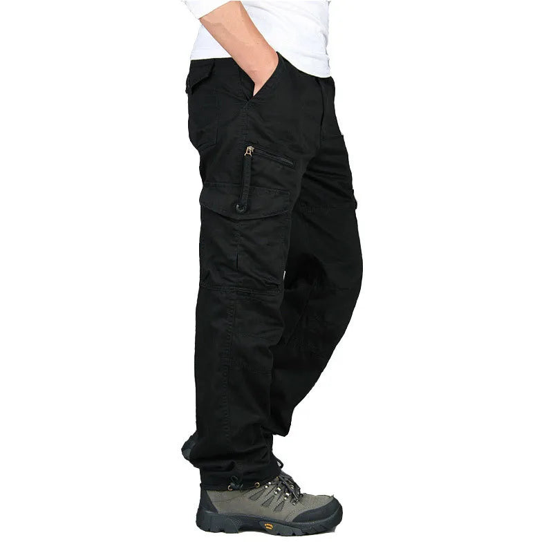 Spring Cargo Pants Men Multi Pockets Tactical Pants Male Autumn Outwear Streetwear Army Straight Slacks Casual Long Trousers