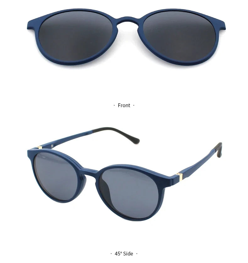 Magnetic Clip On Sunglasses Polarized Sunglasses Myopia Glasses Frame 2 in 1 Fashion Optical Shade Prescription Eyewear