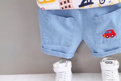 New Summer Baby Girls Clothes Suit Fashion Children Boys Cotton T-Shirt Shorts 2Pcs/Sets Toddler Casual Clothing Kids Tracksuits