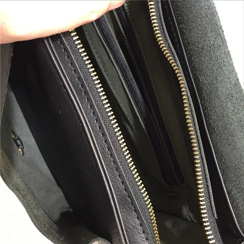 Retro Women Crossbody Bags Natural Real Leather Shoulder Bag Female Solid Casual Daily Messenger Bags Satchel Designer Handbags