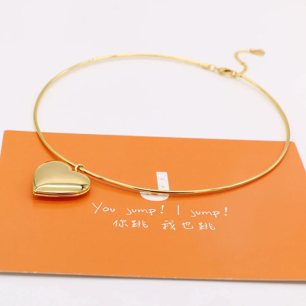 Vintage Simple 925 Sterling Silver Necklace Geometric Choker Shiny And Delicate Collarbone Chain For Women's Golden Jewellery