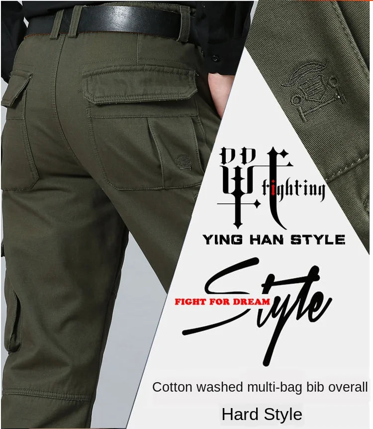 Big Size 29- 44 46 48 Cargo Pants Men Straight Loose Work Tactical Mens Pants Mens Pants Militar Safari Men Trousers swat pants
