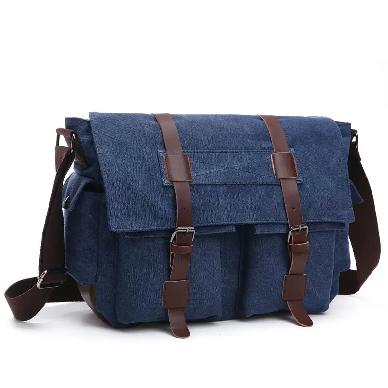 Men Business Messenger Bags For Men Shoulder Bag Canvas Crossbody Pack Retro Casual Office Travel Bag Vintage Retro Bags